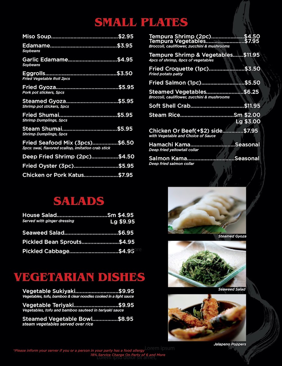 Osaka Japanese Food & Sushi Menu - Image 3